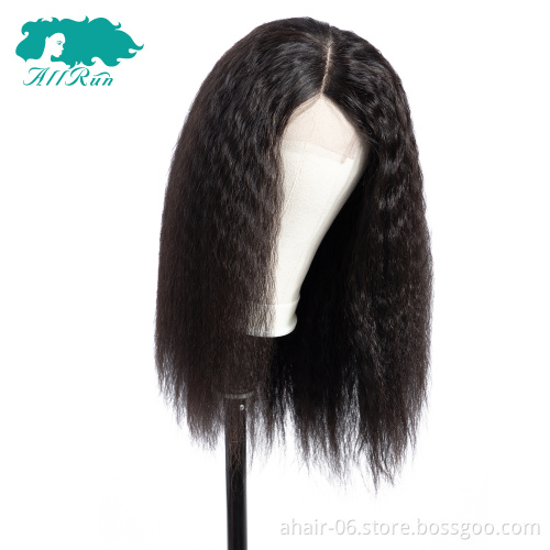 Kinky Straight 4*4 Lace Closure Swiss Lace Wigs ,10-28 Inch 10A Top Grade 100% Raw Brazilian Virgin Human Hair In Stock